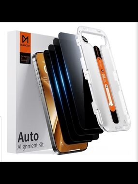 4 Pack - Auto Alignment Kit For iPhone 14 Pro Max Privacy Screen Protector